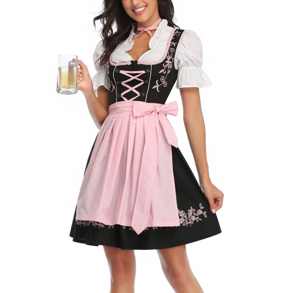 Koop Elvira Dirndl Oktoberfest Jurk Met Schort Traditioneel Bavarian Design voor maar 58.95 bij Shanova