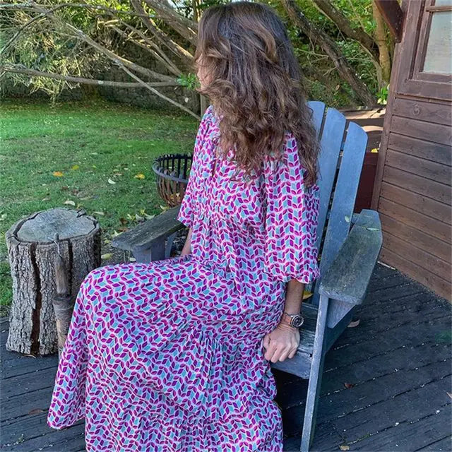 Robe Boho Belle à Manches Bouffantes – Ontketen Je Boho Chic &amp; Elegantie 🌸 