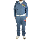 Skyler - Box Fit Zip-Up Blue