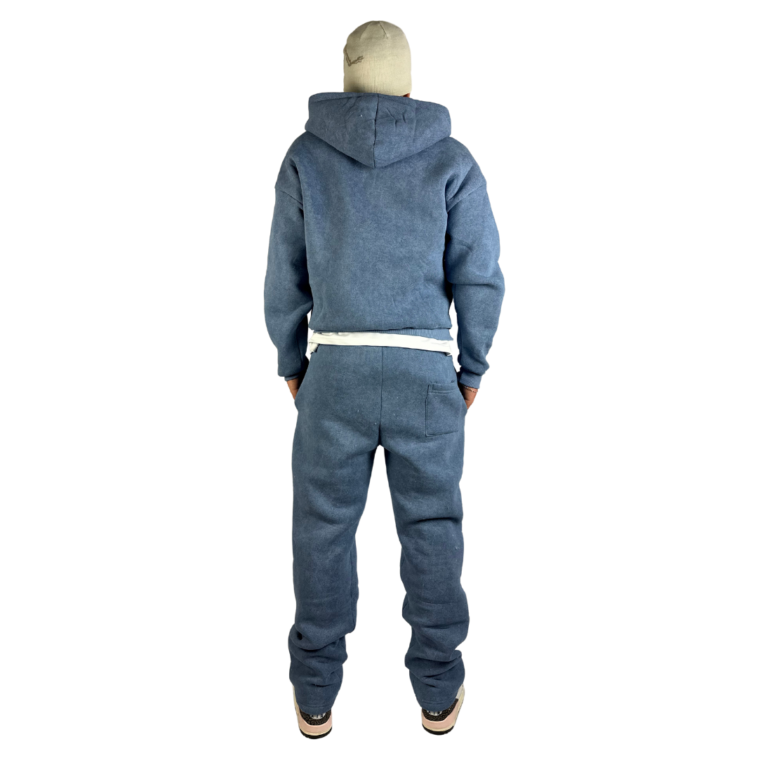 Skyler - Box Fit Zip-Up Blue