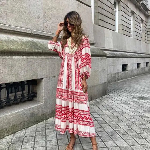 Robe Boho Belle à Manches Bouffantes – Ontketen Je Boho Chic &amp; Elegantie 🌸 