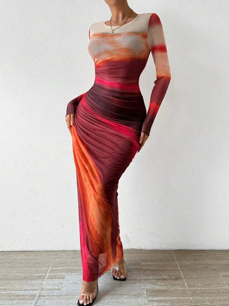 Laila™ | Radiant Sunset Maxi Dress