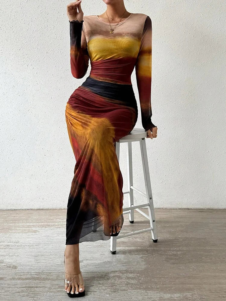 Laila™ | Radiant Sunset Maxi Dress