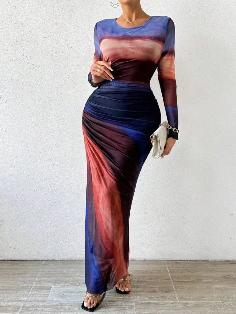 Laila™ | Radiant Sunset Maxi Dress