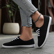 Adalyn - Wit canvas sneakers - ShanovaShanova