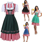 Anna - Maria Oktoberfest Jurk - Traditionele Dirndl - Beiers Ruitpatroon - Katoen - Polyester - ShanovaShanova