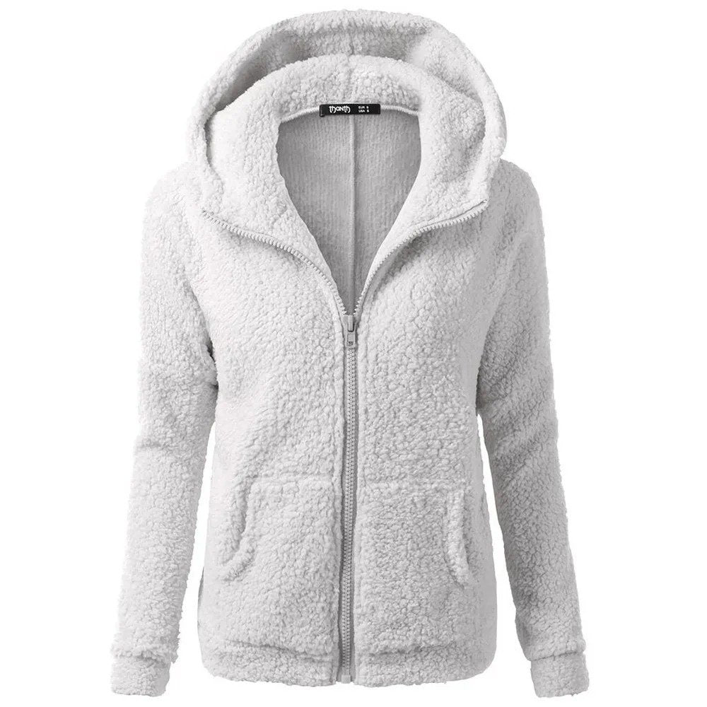 Bernadette - Teddy Fleece Vest Dames - Knuffelzacht - Met Capuchon en Zakken - ShanovaShanova