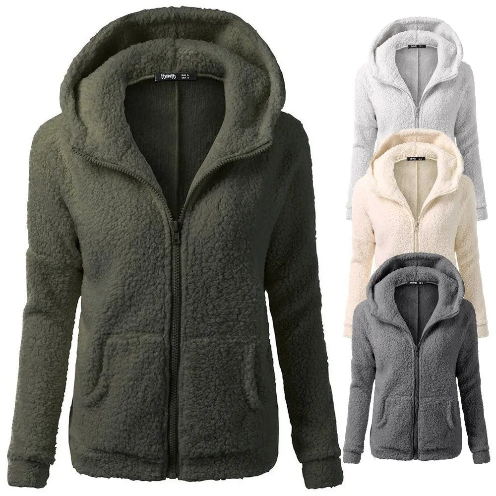 Bernadette - Teddy Fleece Vest Dames - Knuffelzacht - Met Capuchon en Zakken - ShanovaShanova