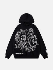 Cartoon Printed Streetwear Hoodie - ShanovaShanova