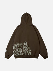 Cartoon Printed Streetwear Hoodie - ShanovaShanova