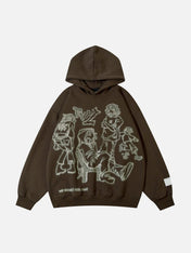 Cartoon Printed Streetwear Hoodie - ShanovaShanova