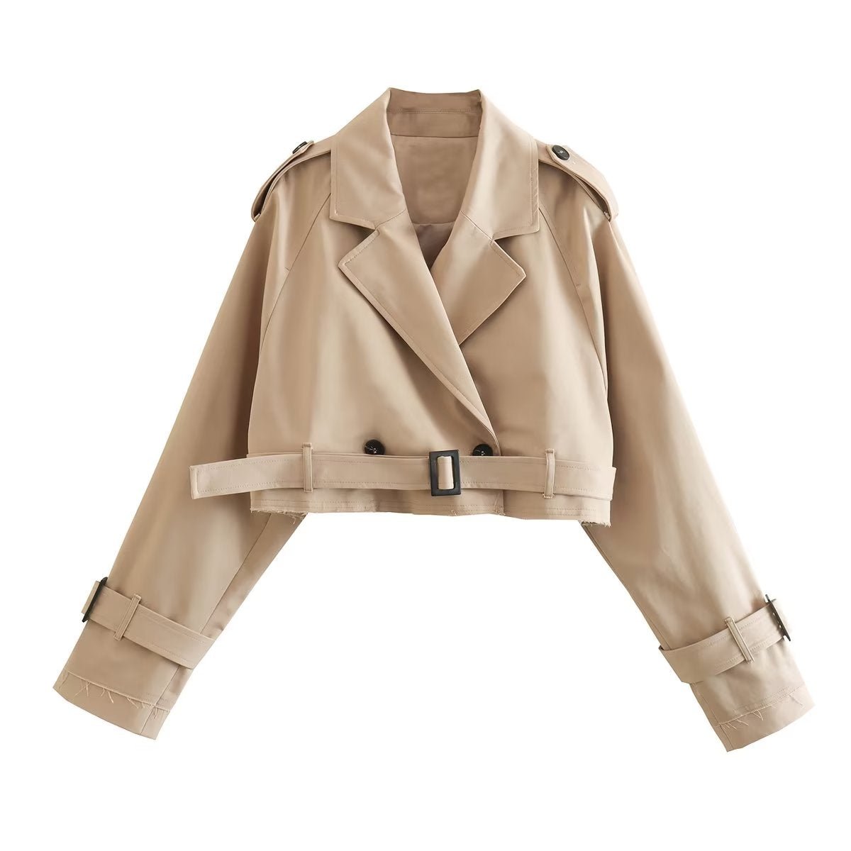 Cropped Trench Jacket - ShanovaShanova