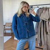 Denim Top Met Strikjes | Casual Cute - ShanovaShanova