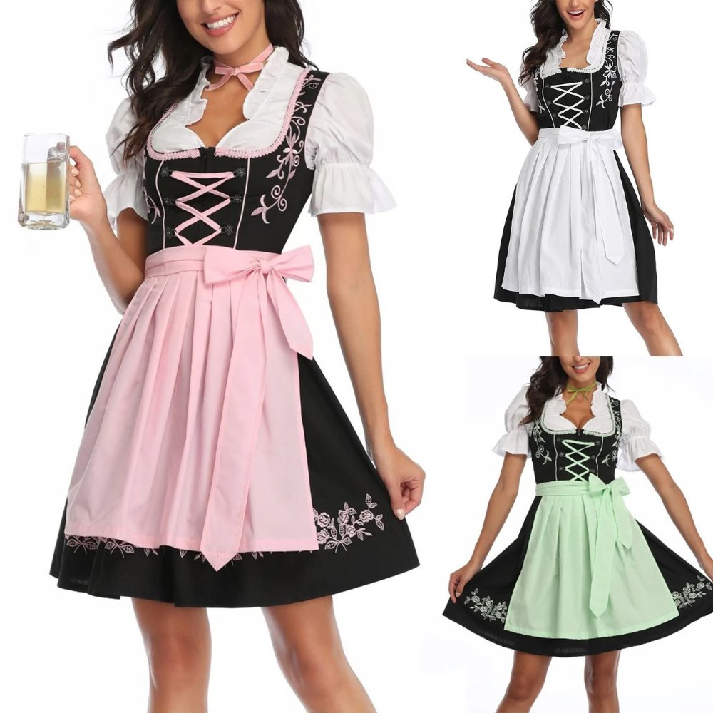 Elvira - Dirndl Oktoberfest Jurk - Met Schort - Traditioneel Bavarian Design - ShanovaShanova