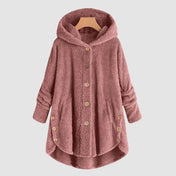 Eveline - Teddy Damesvest met Capuchon en Knopen - Warme Oversized Fleece - ShanovaShanova