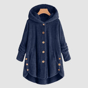 Eveline - Teddy Damesvest met Capuchon en Knopen - Warme Oversized Fleece - ShanovaShanova