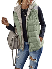 Fleur - Sherpa Voering Bodywarmer Dames - Gewatteerd - Regular Fit - Lichtgewicht - Herfst Winter - ShanovaShanova