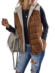 Fleur - Sherpa Voering Bodywarmer Dames - Gewatteerd - Regular Fit - Lichtgewicht - Herfst Winter - ShanovaShanova