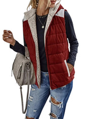 Fleur - Sherpa Voering Bodywarmer Dames - Gewatteerd - Regular Fit - Lichtgewicht - Herfst Winter - ShanovaShanova