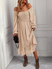 GAOVOT Ruffle Dress – Boho - Chic Elegantie voor Elke Gelegenheid - ShanovaShanova