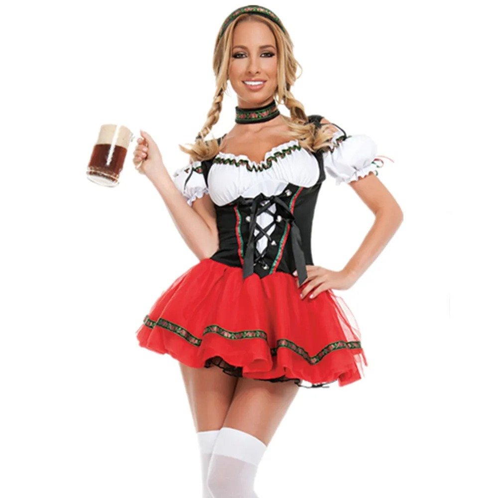 Helga - Oktoberfest Dirndl Jurk - Authentiek Design - Compleet Kostuum - ShanovaShanova