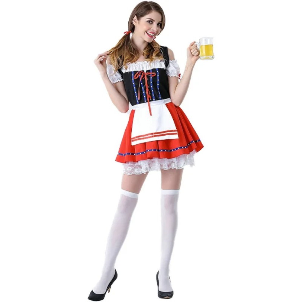 Helga - Oktoberfest Dirndl Jurk - Authentiek Design - Compleet Kostuum - ShanovaShanova