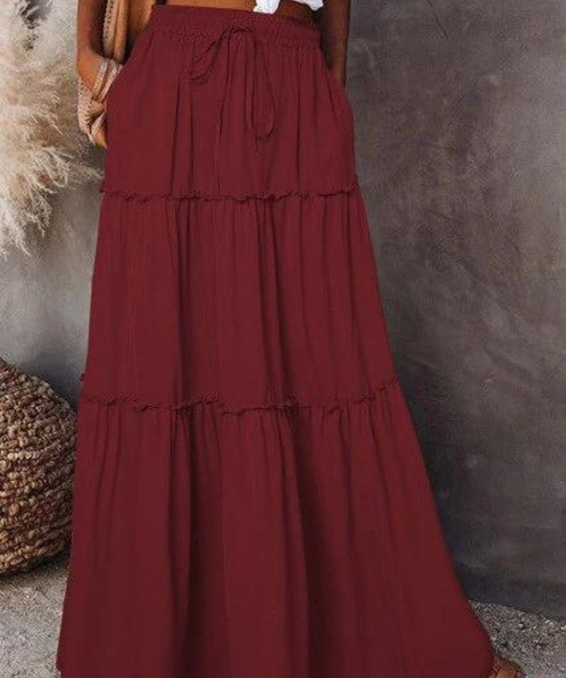 Kailani - Hoge taille elastische boho rok - ShanovaShanova