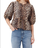 Leopard Print Bow Top - ShanovaShanova