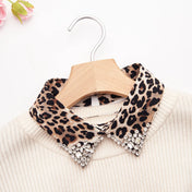 Leopard Rhinestone False Collar