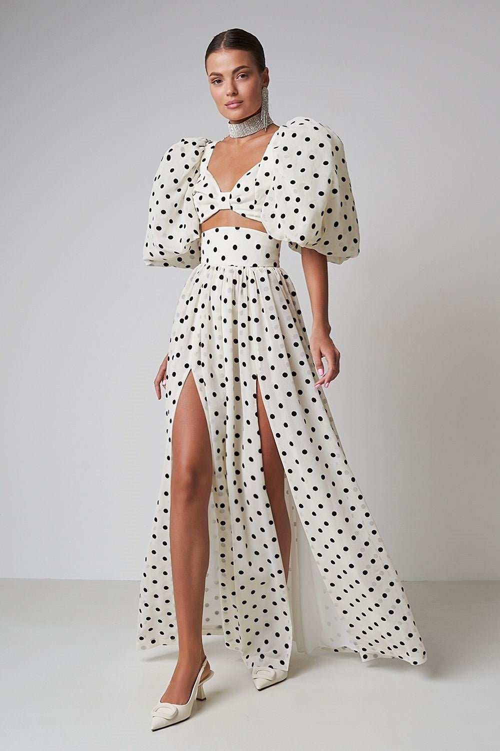 Montanari |Ellie Polka Dot Rok Set - ShanovaShanova