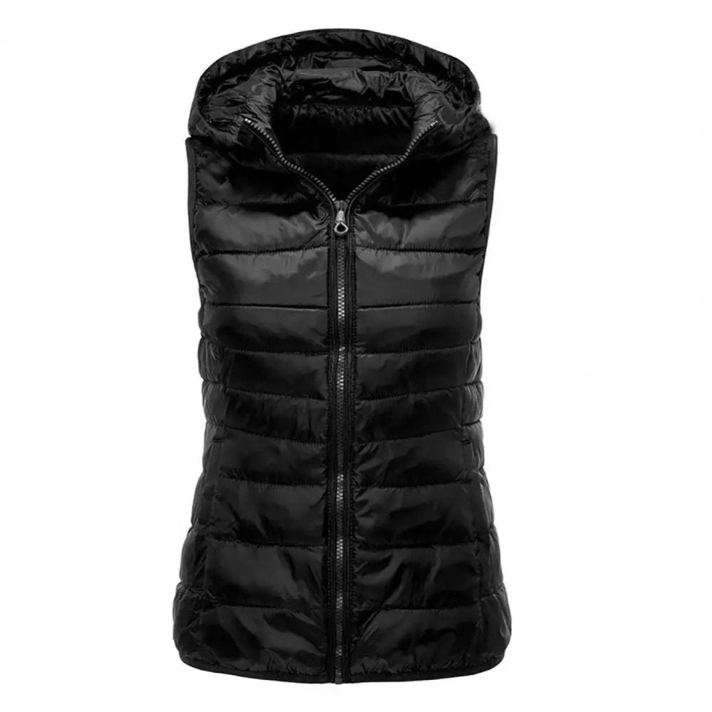 Paula - Lichtgewicht Gewatteerde Bodywarmer met Capuchon - Polyester - Dames - ShanovaShanova