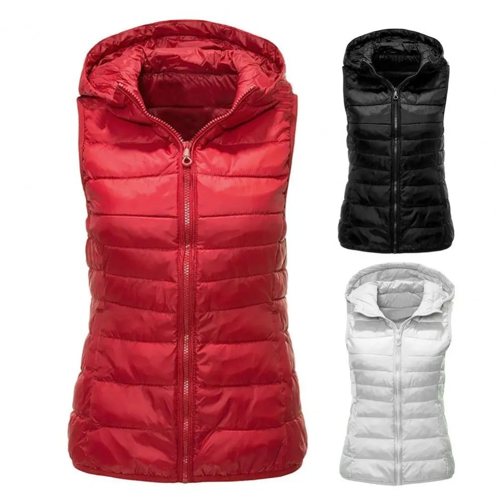 Paula - Lichtgewicht Gewatteerde Bodywarmer met Capuchon - Polyester - Dames - ShanovaShanova