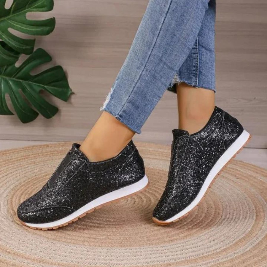 Phoebe - Dames glitter sneakers - ShanovaShanova