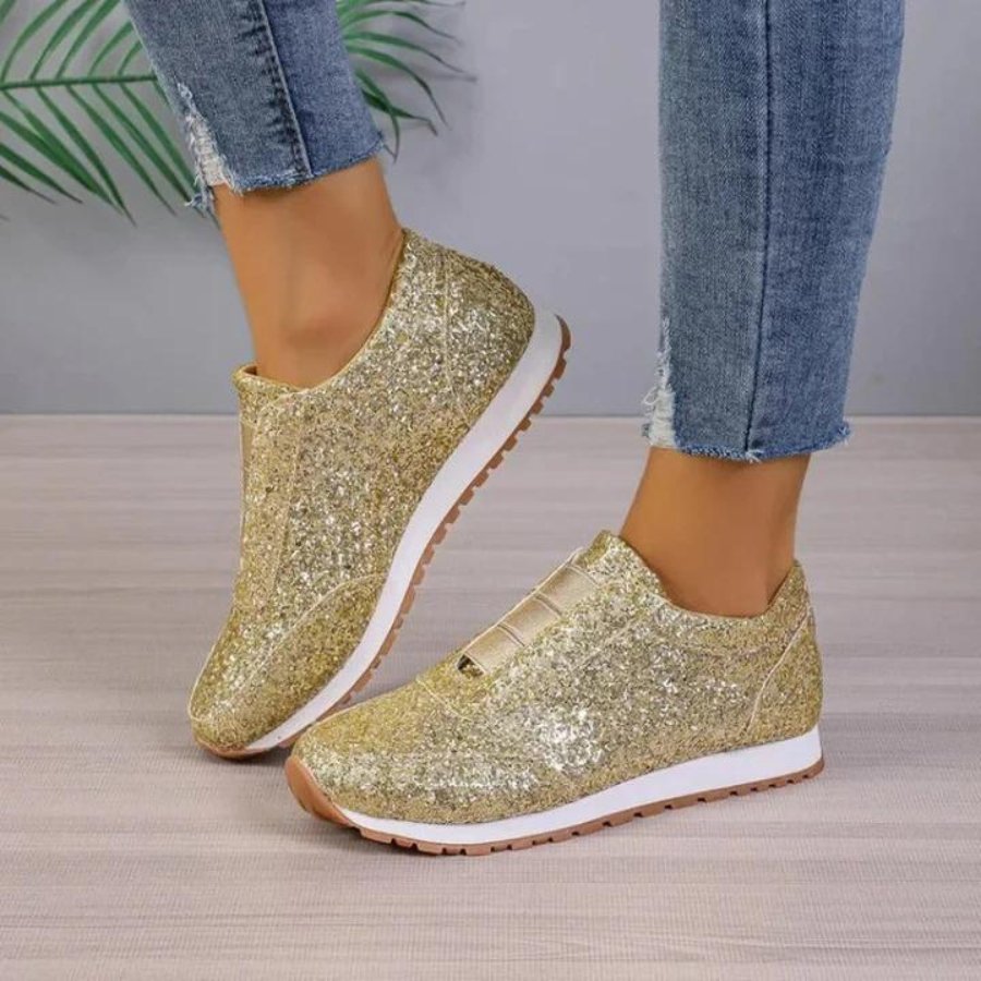 Phoebe - Dames glitter sneakers - ShanovaShanova