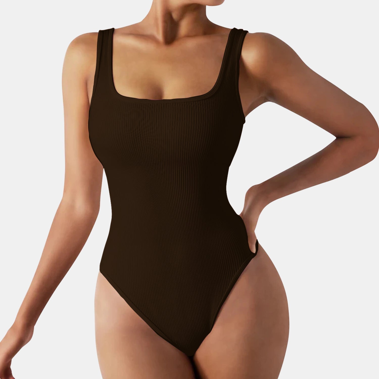 Ribbed Tank Cheeky Shapewear Bodysuit - ShanovaShanova