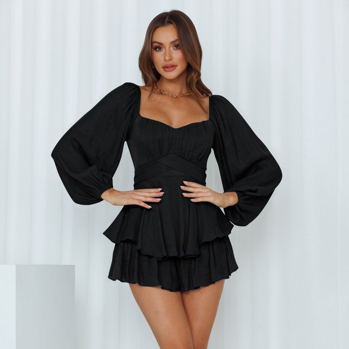 Ruffle Romper Dress - ShanovaShanova