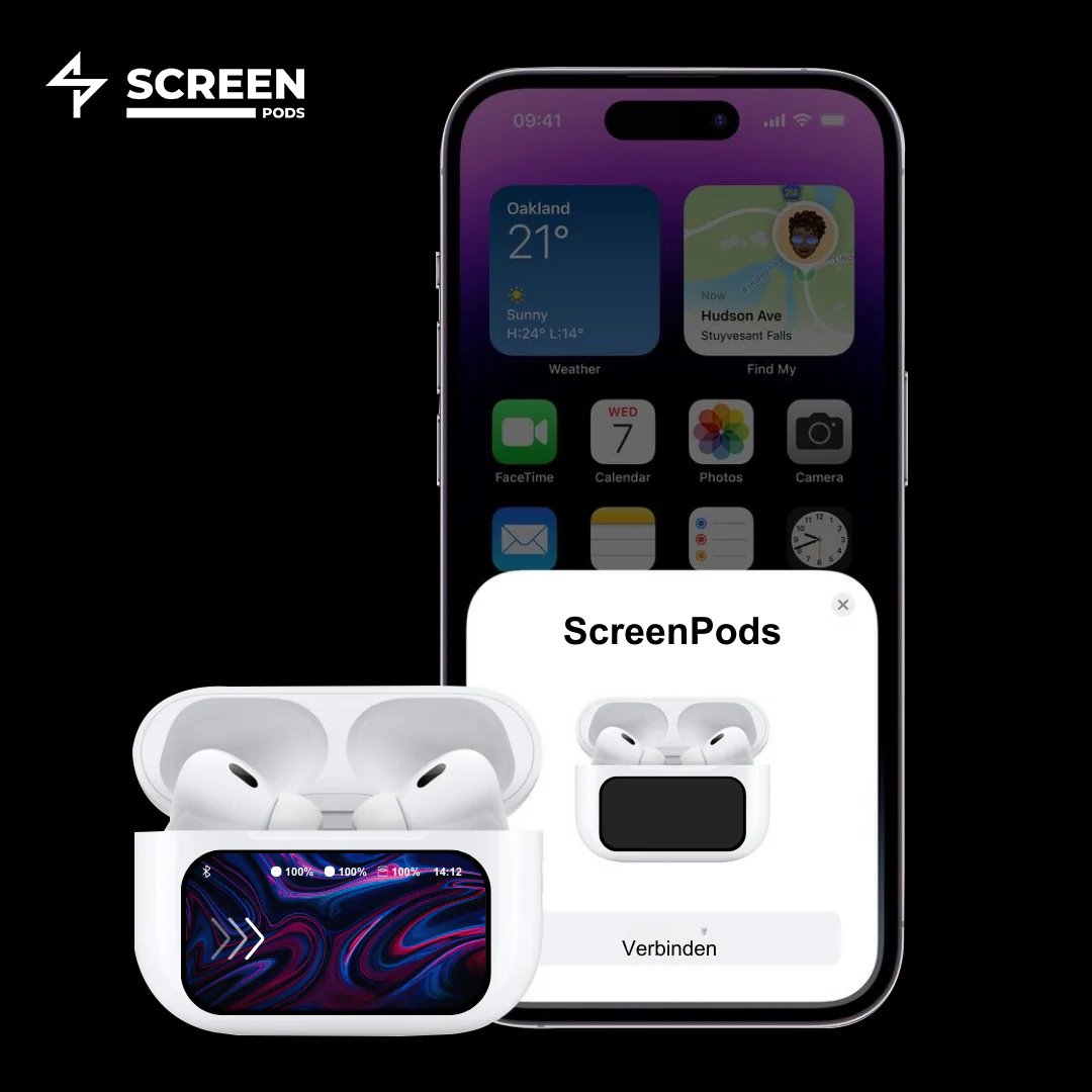 ScreenPods – Draadloze Oordopjes met Ruisonderdrukking & Slim Scherm - ShanovaShanova