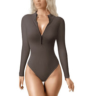 Snatched Zip - Up Bodysuit | Strak en Stijlvol - ShanovaShanova