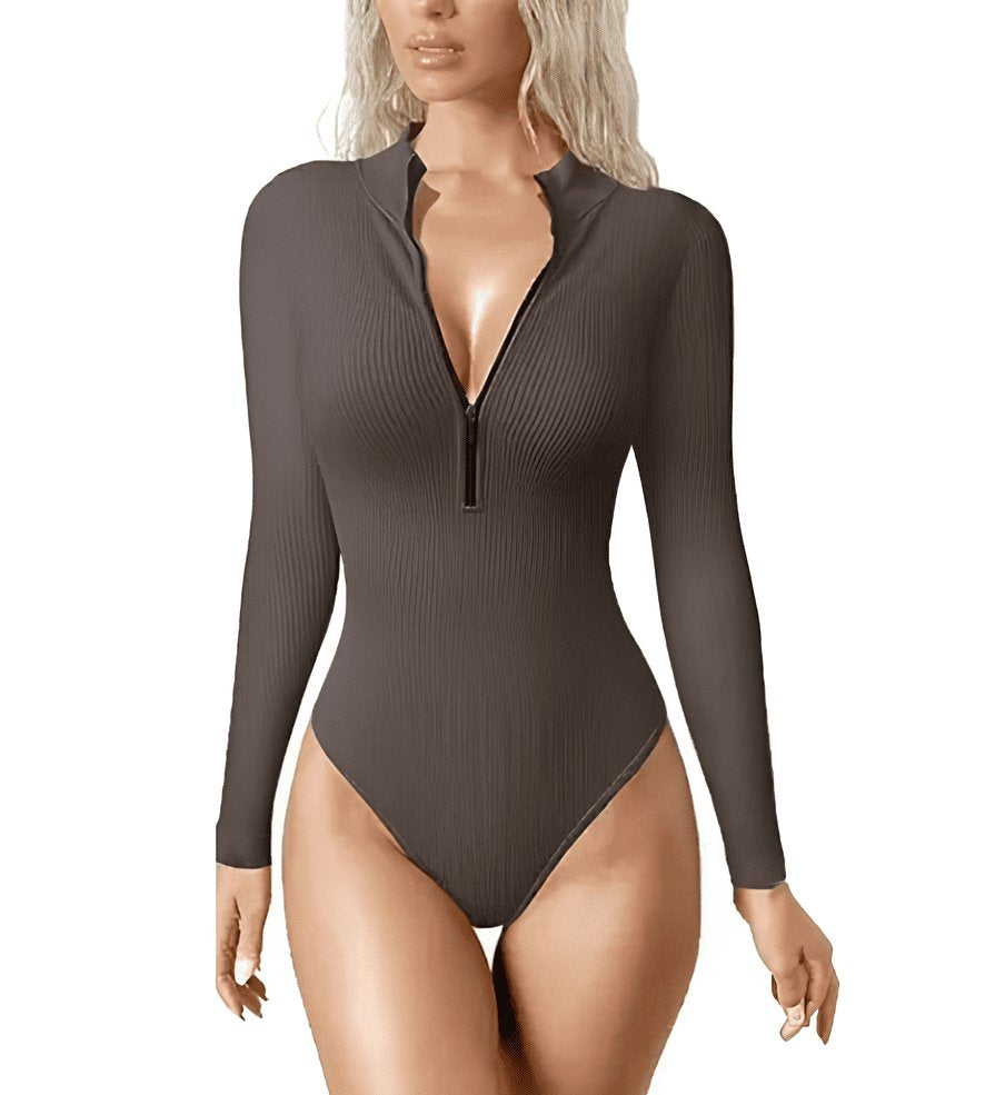 Snatched Zip - Up Bodysuit | Strak en Stijlvol - ShanovaShanova