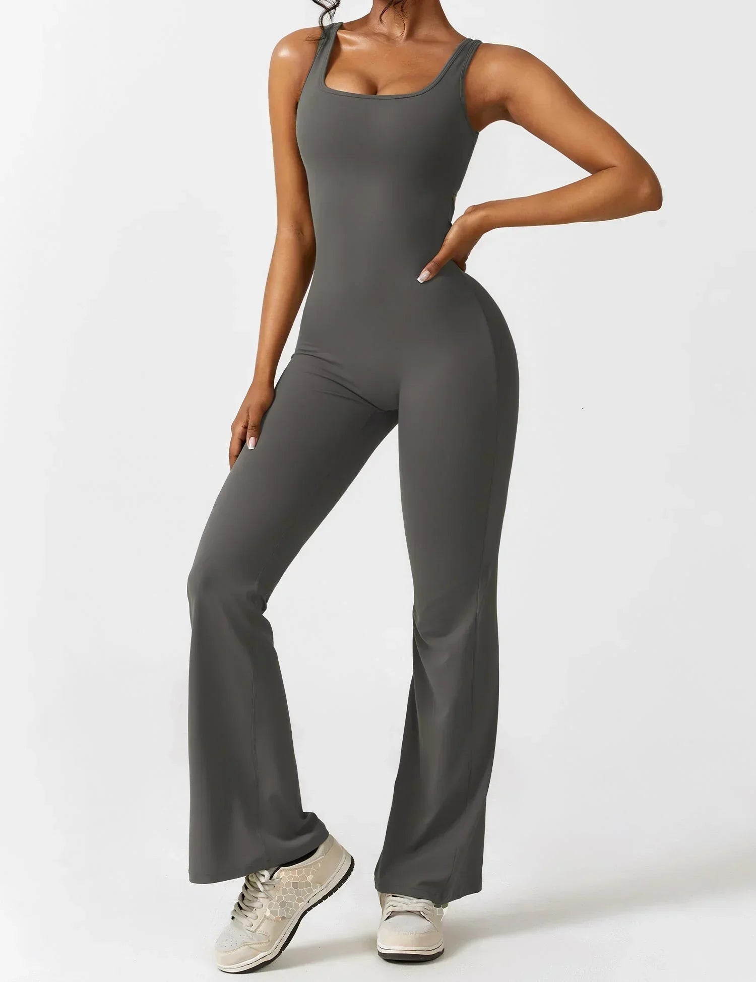 Solara Flare Backless Jumpsuit - ShanovaShanova