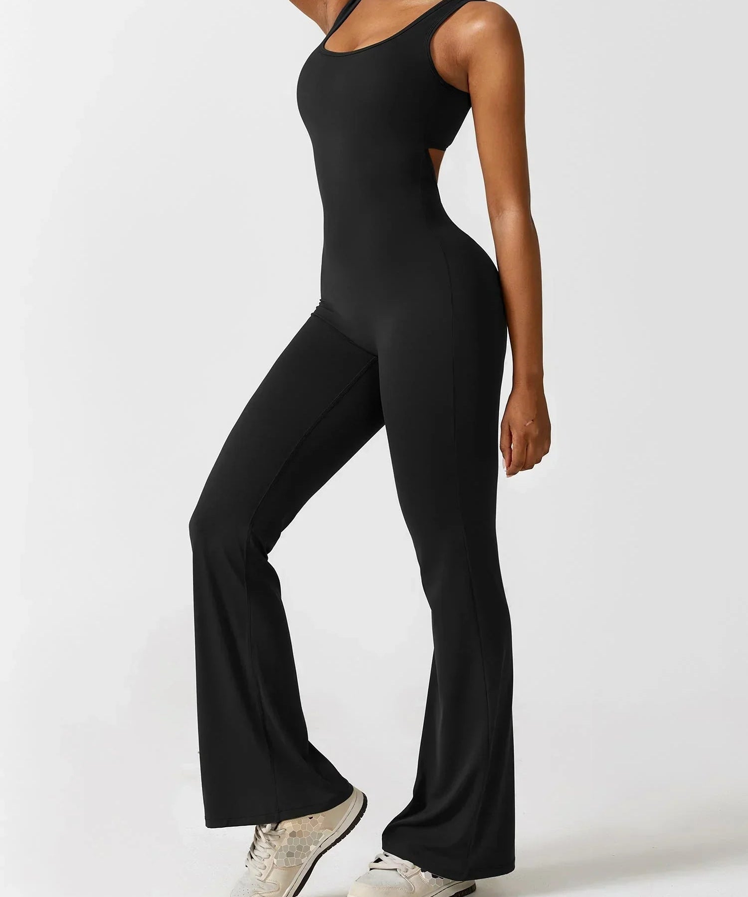 Solara Flare Backless Jumpsuit - ShanovaShanova