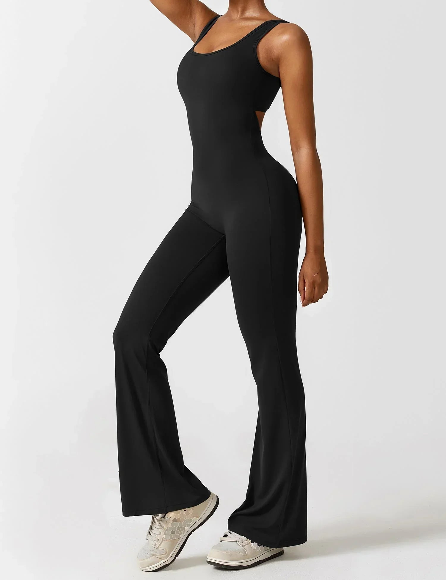 Solara Flare Backless Jumpsuit - ShanovaShanova