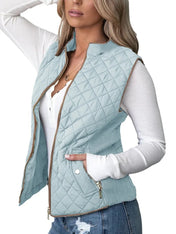 Sophie and Co - Gewatteerde Dames Bodywarmer - Diamantstiksels - Regular Fit - Polyester - Herfst Lente Essentials - ShanovaShanova