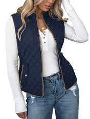 Sophie and Co - Gewatteerde Dames Bodywarmer - Diamantstiksels - Regular Fit - Polyester - Herfst Lente Essentials - ShanovaShanova