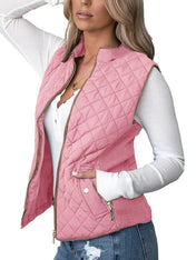 Sophie and Co - Gewatteerde Dames Bodywarmer - Diamantstiksels - Regular Fit - Polyester - Herfst Lente Essentials - ShanovaShanova