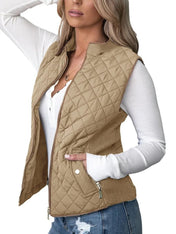 Sophie and Co - Gewatteerde Dames Bodywarmer - Diamantstiksels - Regular Fit - Polyester - Herfst Lente Essentials - ShanovaShanova